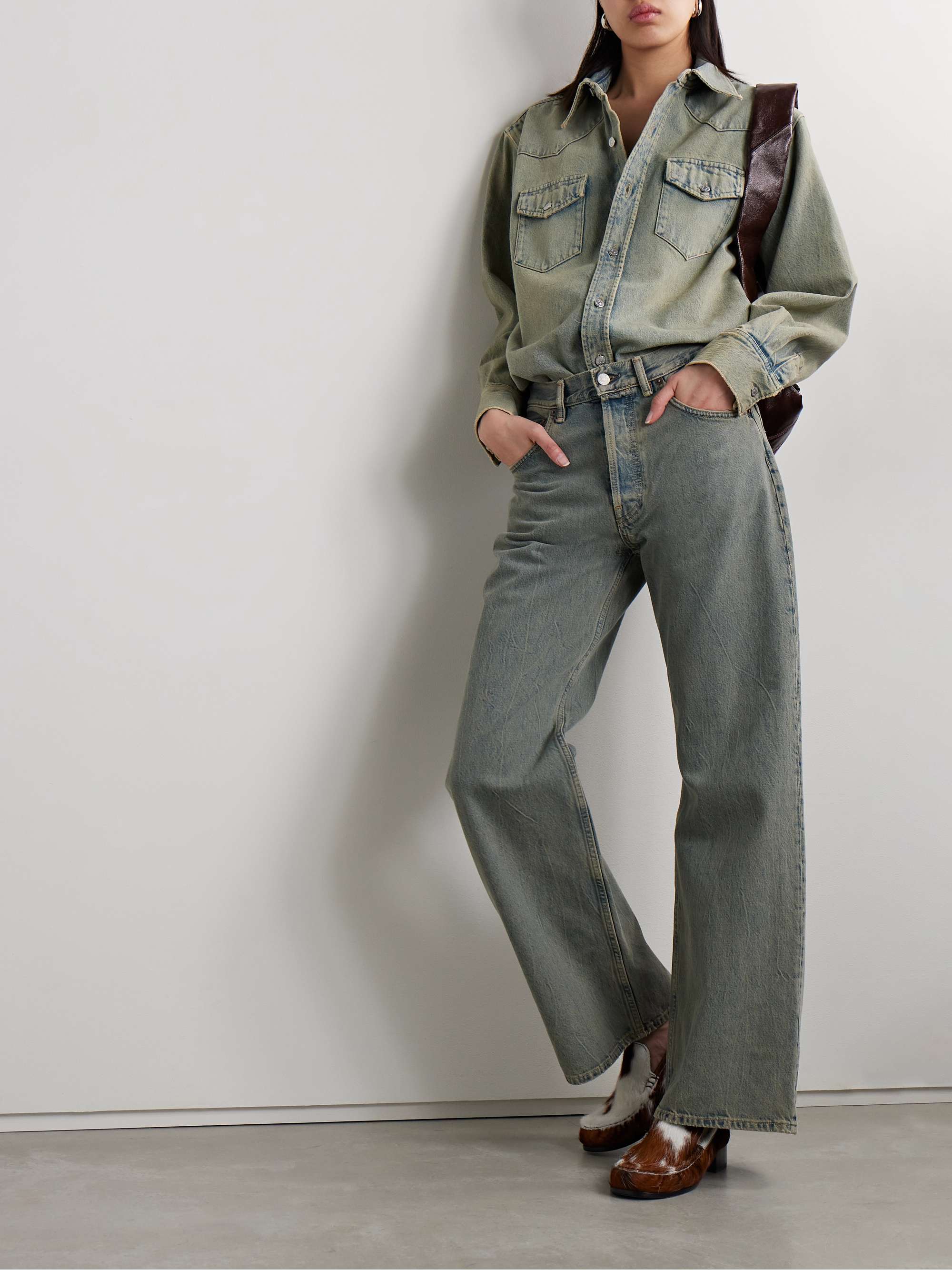 ACNE STUDIOS Distressed denim shirt | NET-A-PORTER ACNE STUDIOS Distressed denim shirt | NET-A-PORTER