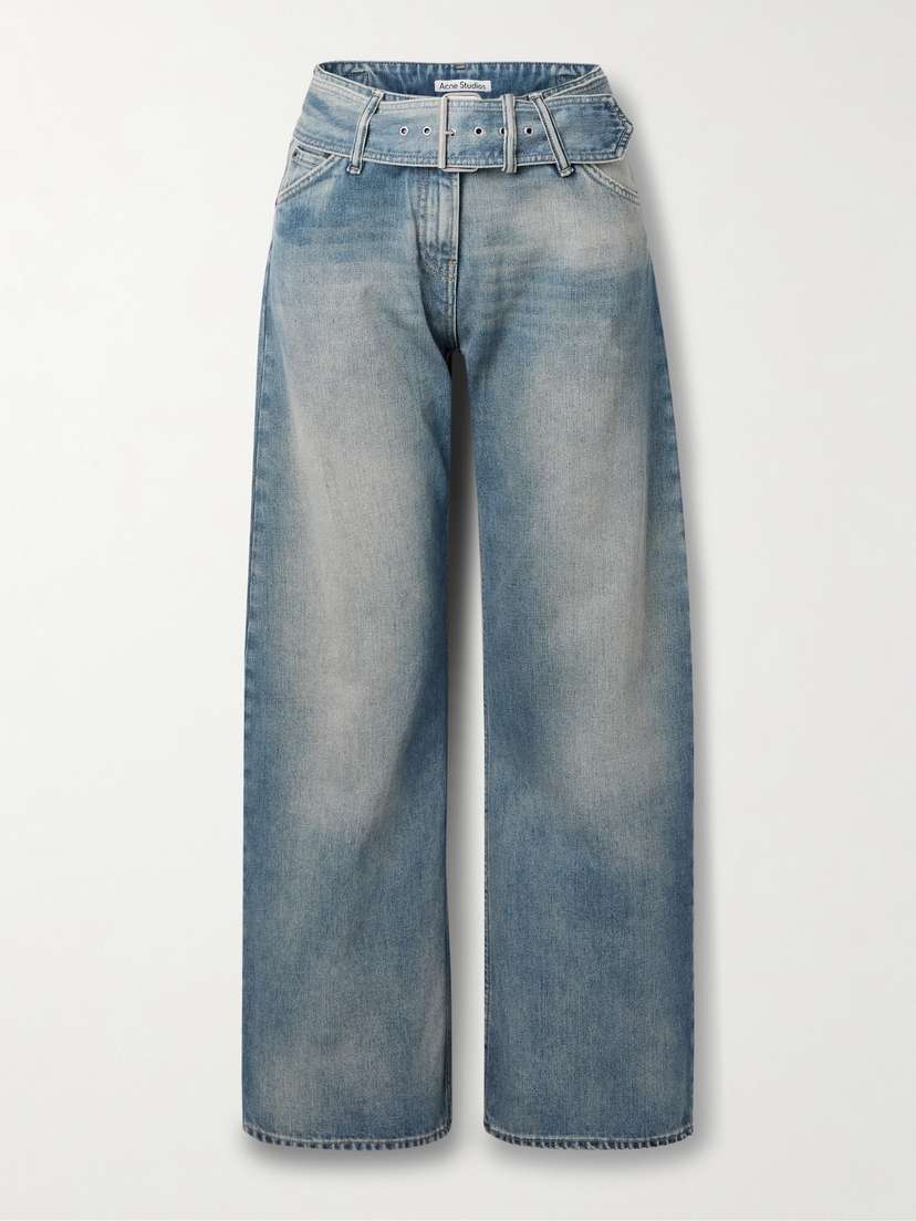 Acne Studios Belted High-rise Wide-leg Jeans - EU 42