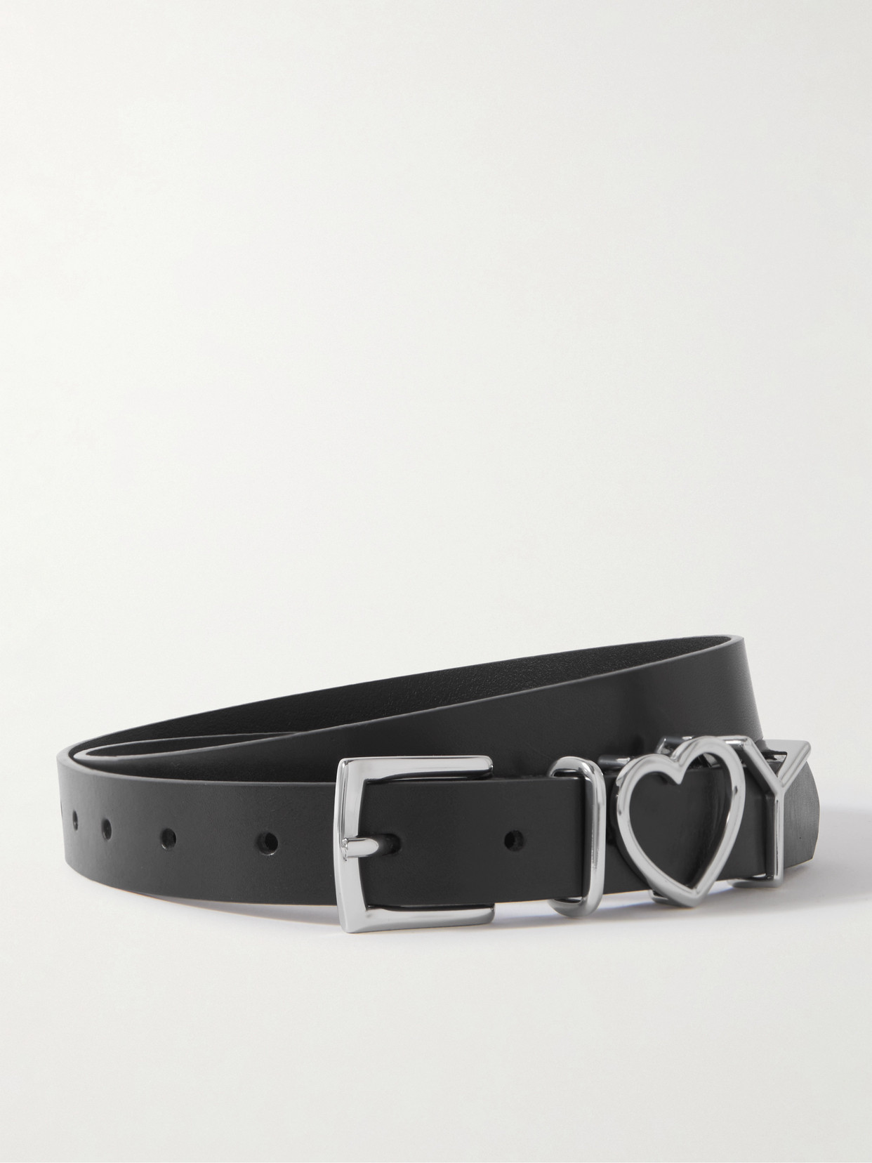 Y/project Embellished Leather Belt In Black