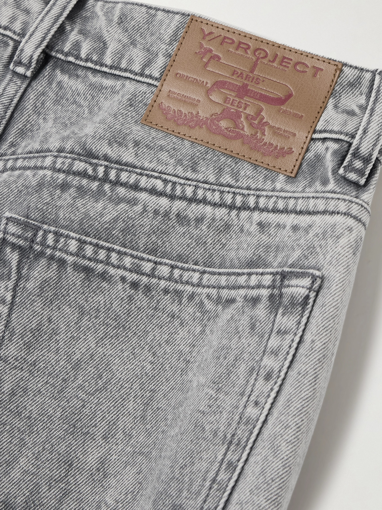 Y/Project - Snap Off Chap Convertible High-Rise Organic Straight-Leg Jeans