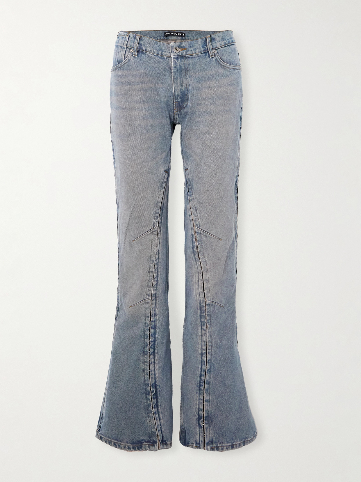 Y/Project - Convertible Low-rise Straight-leg Jeans - Blue