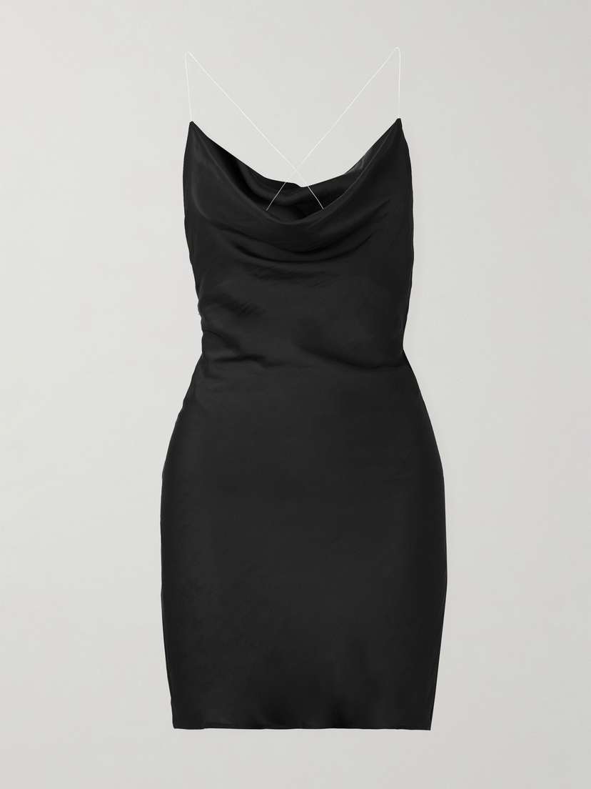 Y/Project Open-back Draped Satin Mini Dress