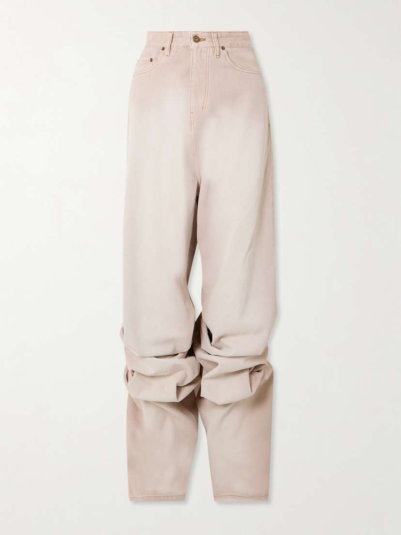 Y/Project Gathered Mid-rise Wide-leg Jeans