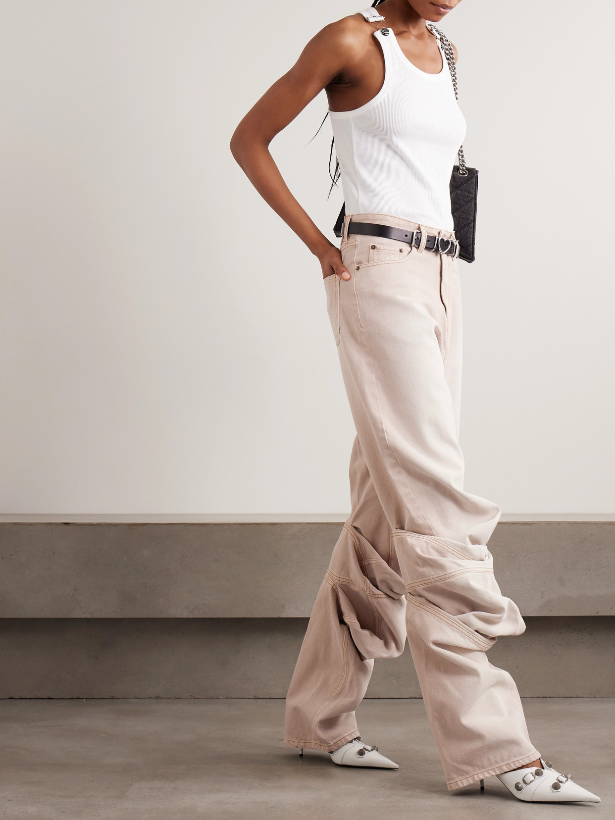 Y/Project - Gathered Mid-Rise Wide- Leg