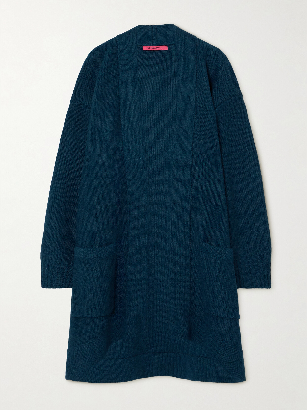 The Elder Statesman Belted Oversized Cashmere Cardigan In Blue