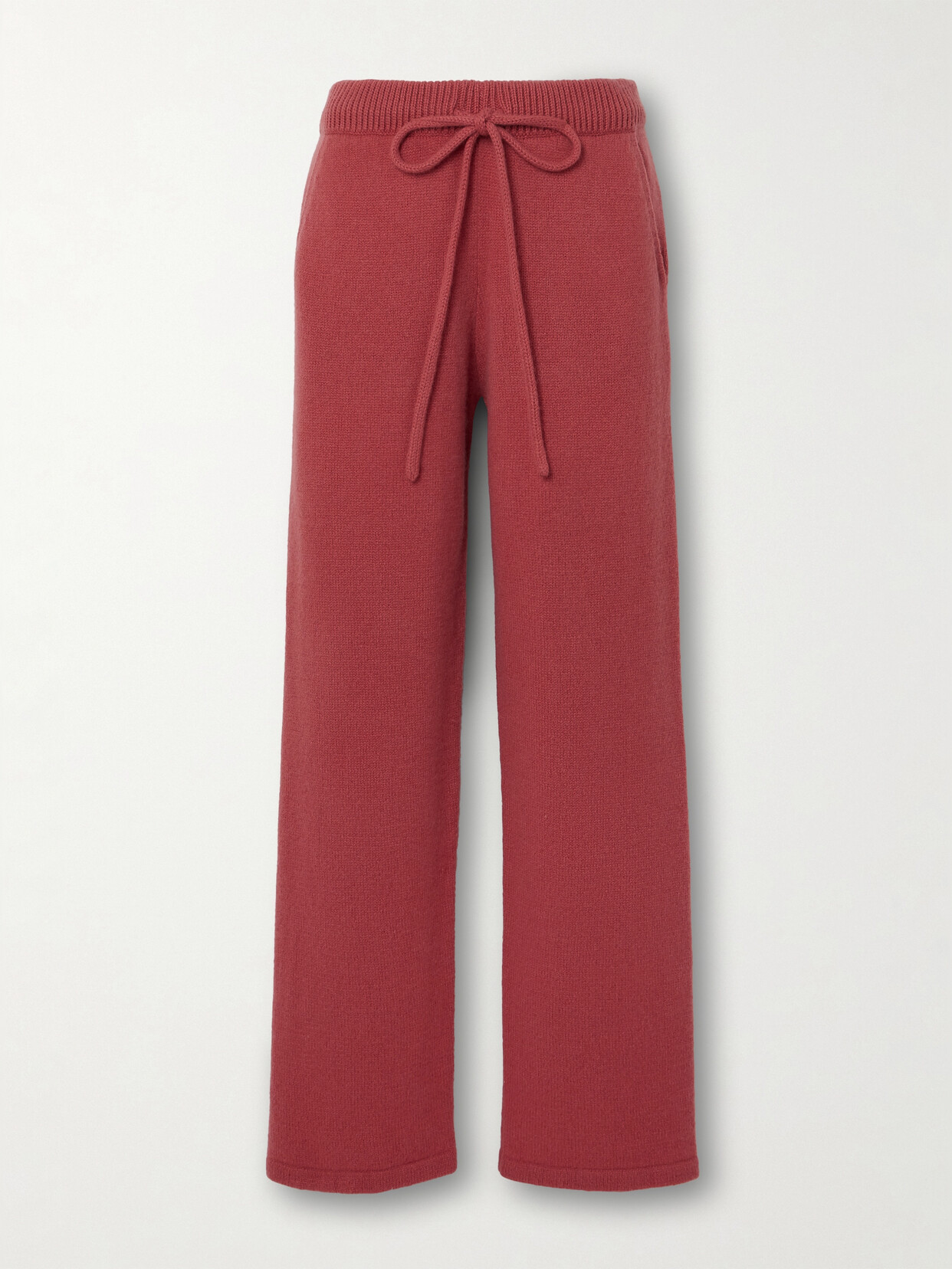 The Elder Statesman Cashmere Track Trousers In Pink