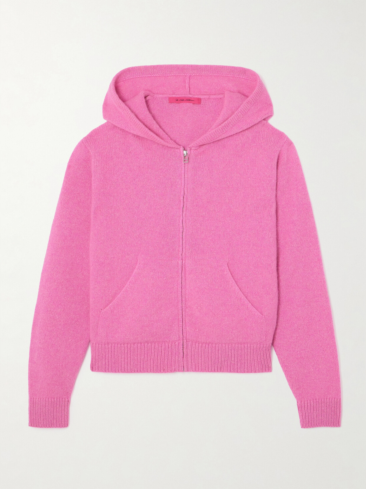 The Elder Statesman Cropped Cashmere Hoodie - Pink