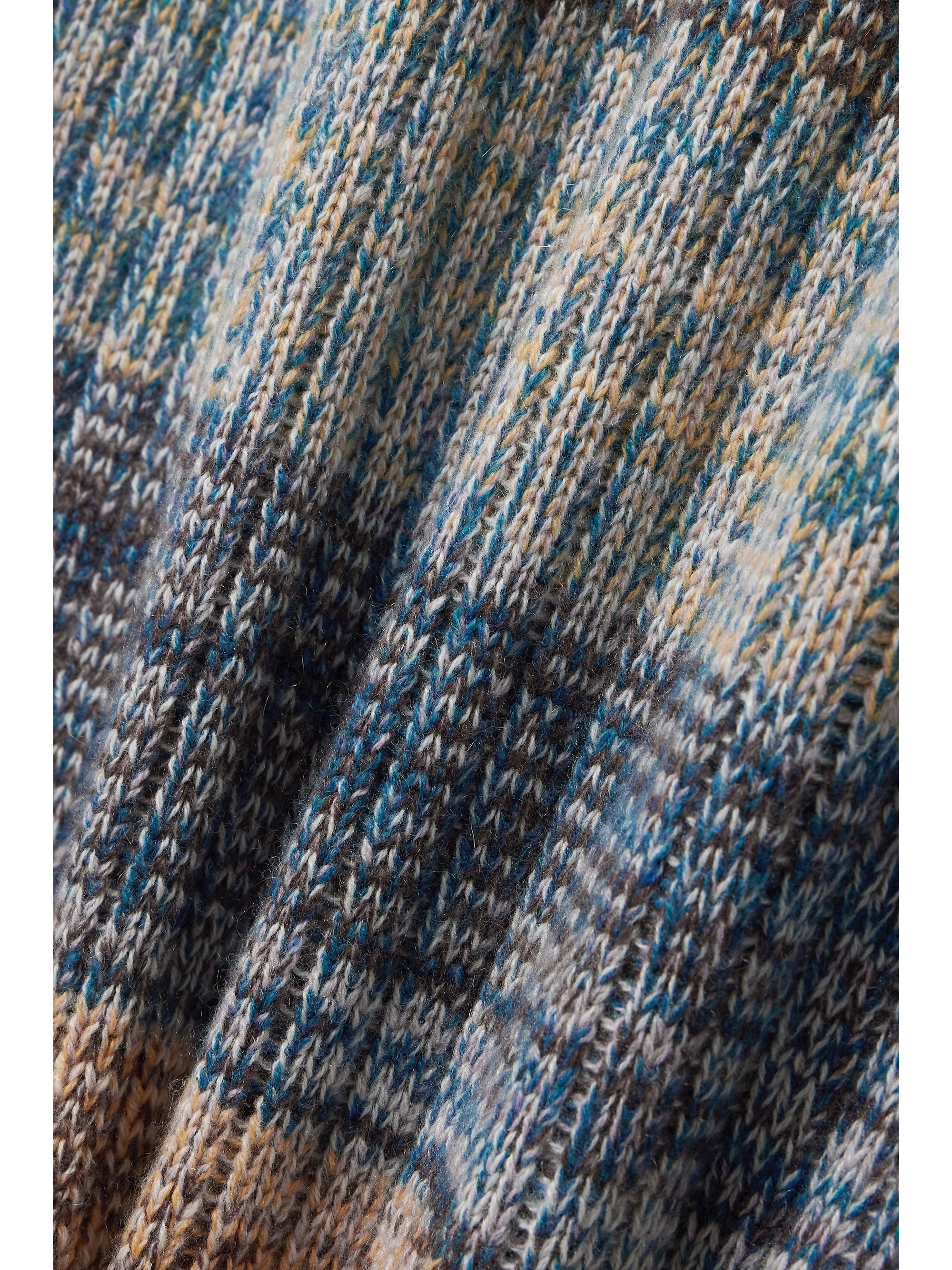 The Elder Statesman Cosmic ribbed striped cashmere midi dress thumbnail