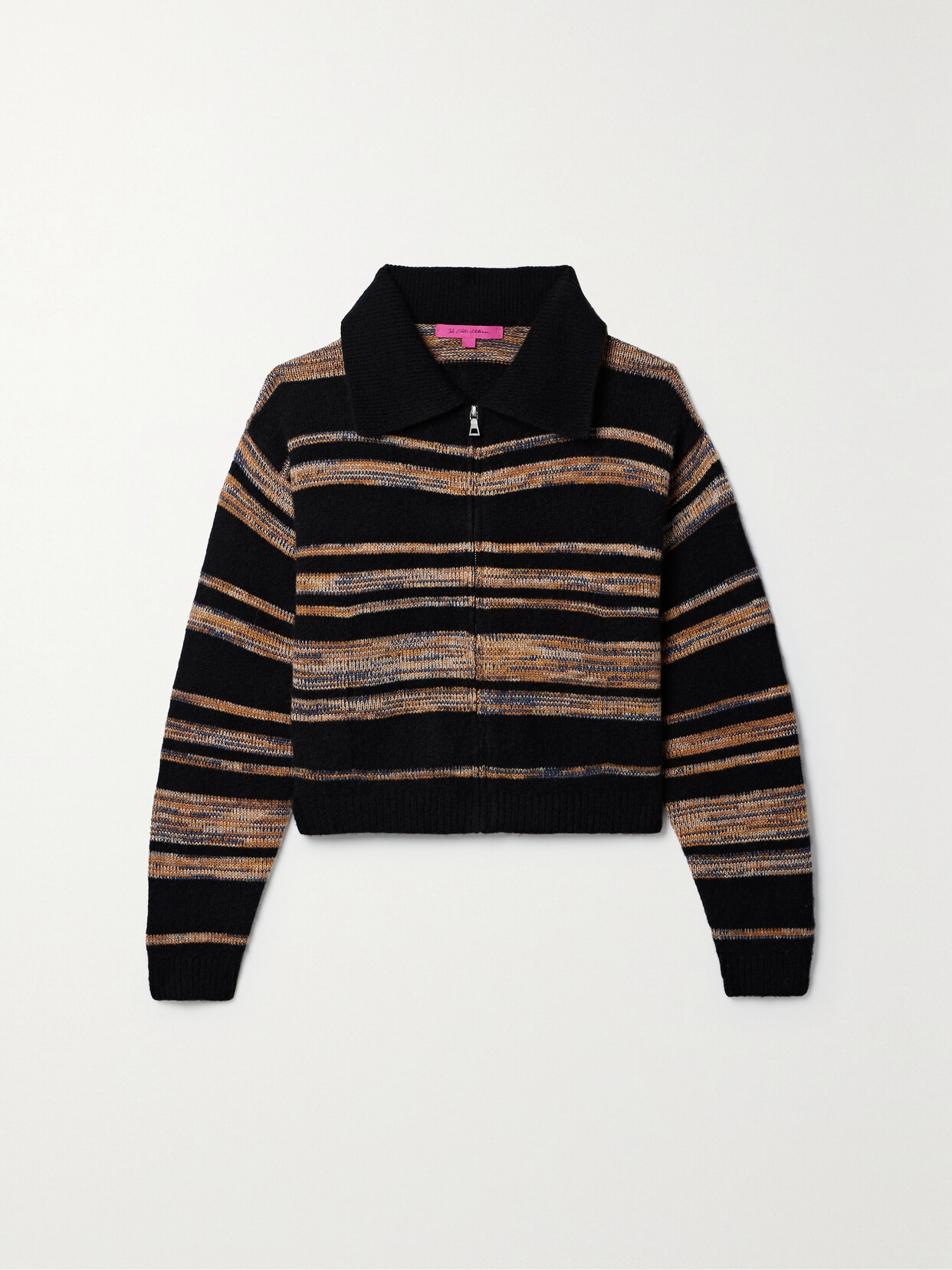 The Elder Statesman Phantom Striped Cashmere And Cotton-blend Cardigan In Multi