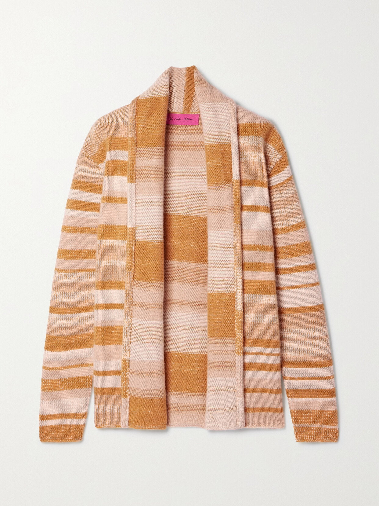 The Elder Statesman Striped Cashmere Cardigan In Multi