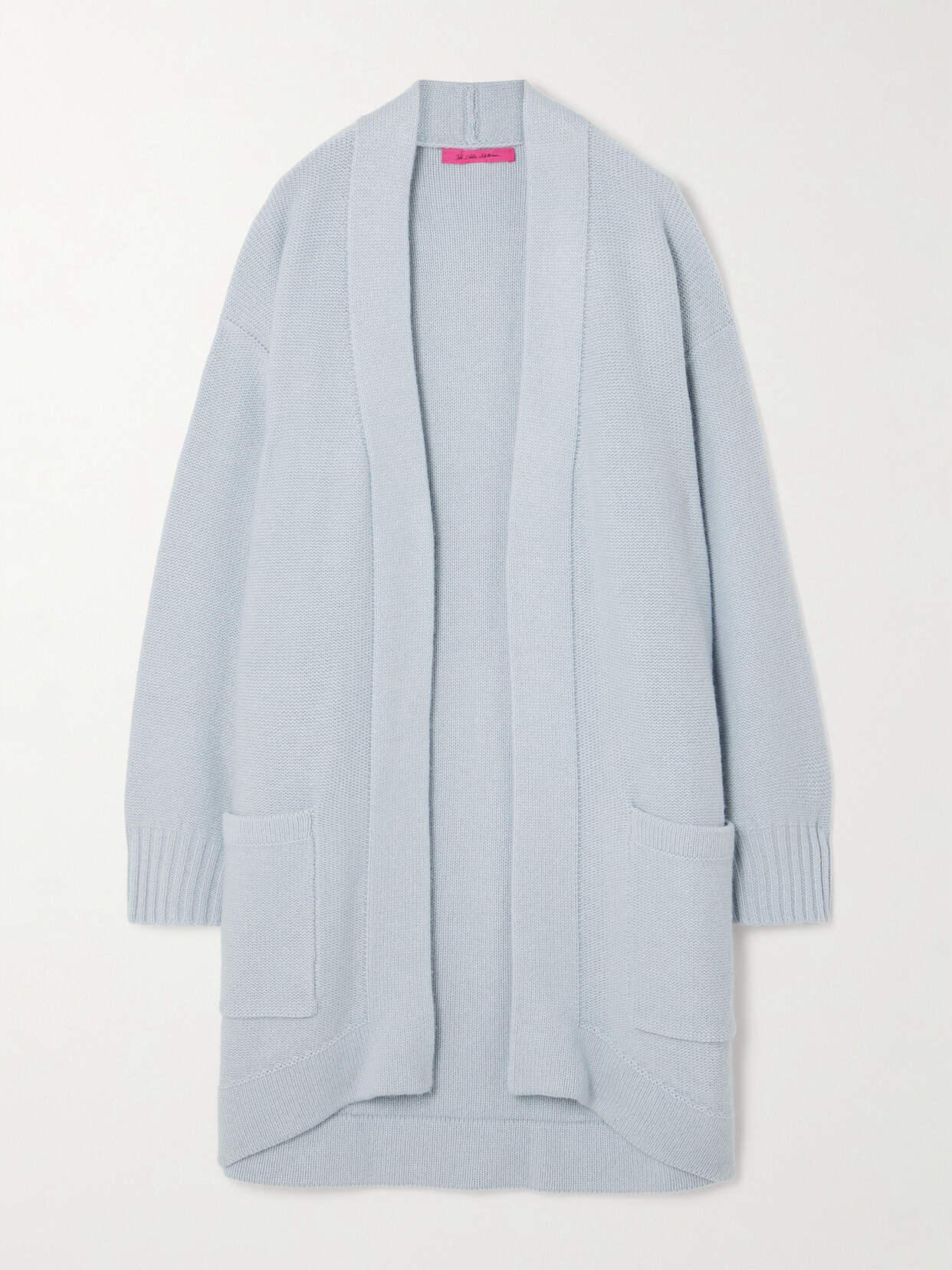 The Elder Statesman Oversized Belted Cashmere Cardigan In Blue