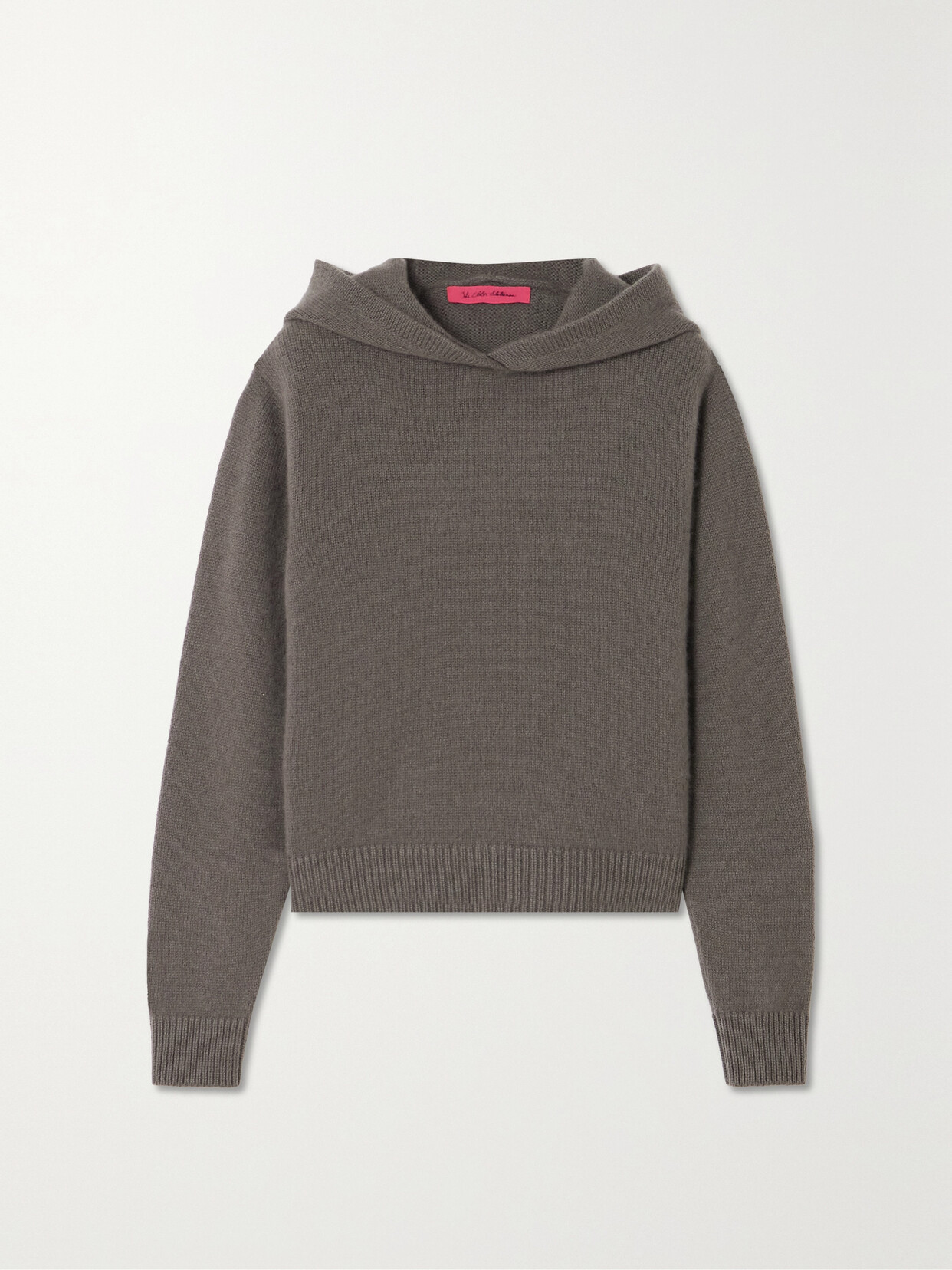 The Elder Statesman Cropped Cashmere Hoodie In Gray