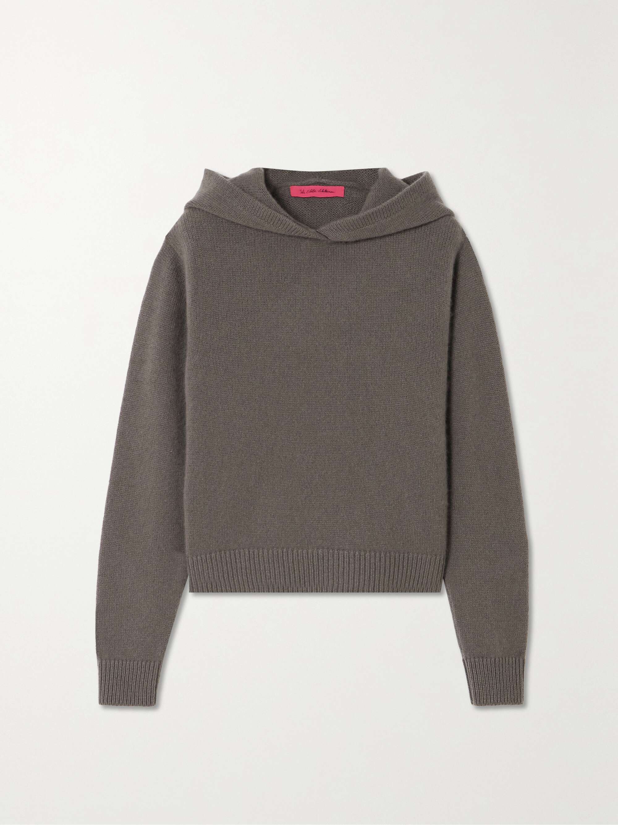 Dark gray Cropped cashmere hoodie THE ELDER STATESMAN NET A PORTER