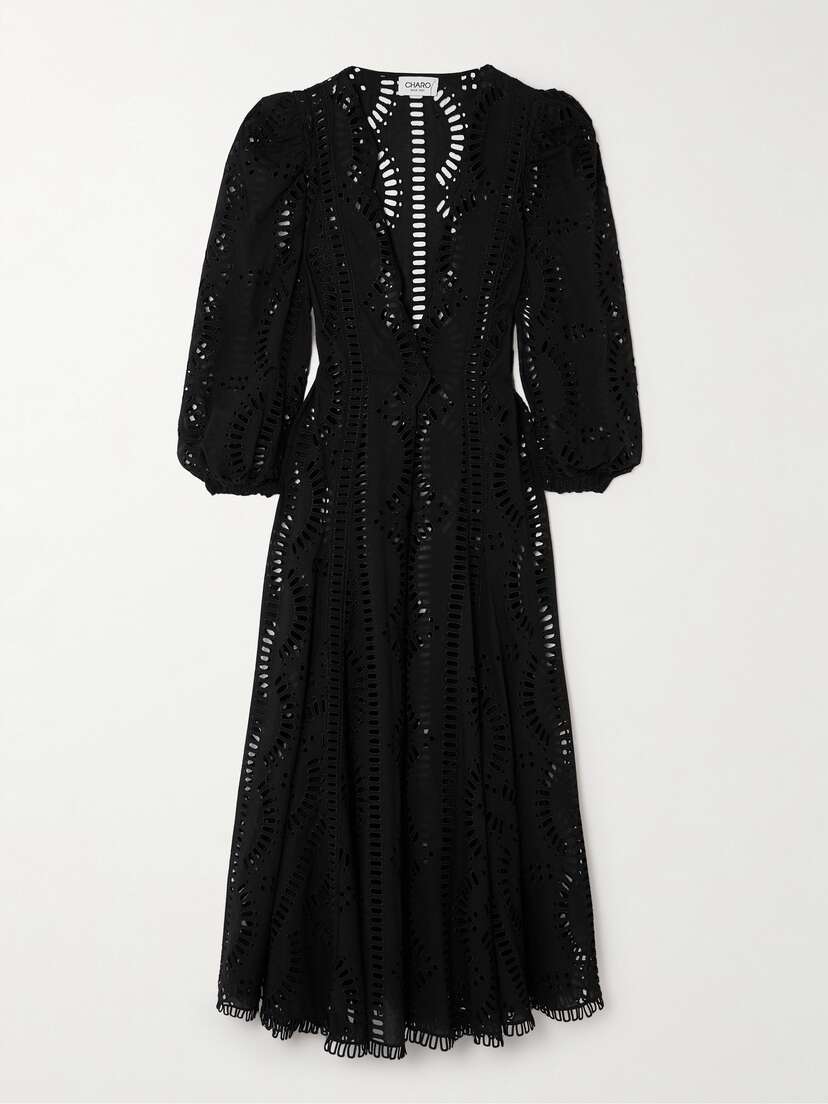 Charo Ruiz Kelyk Broderie Anglaise Cotton-blend Kaftan - x large