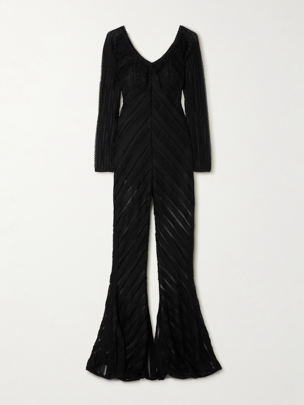 Charo Ruiz Zaray Stretch-lace Jumpsuit - Black