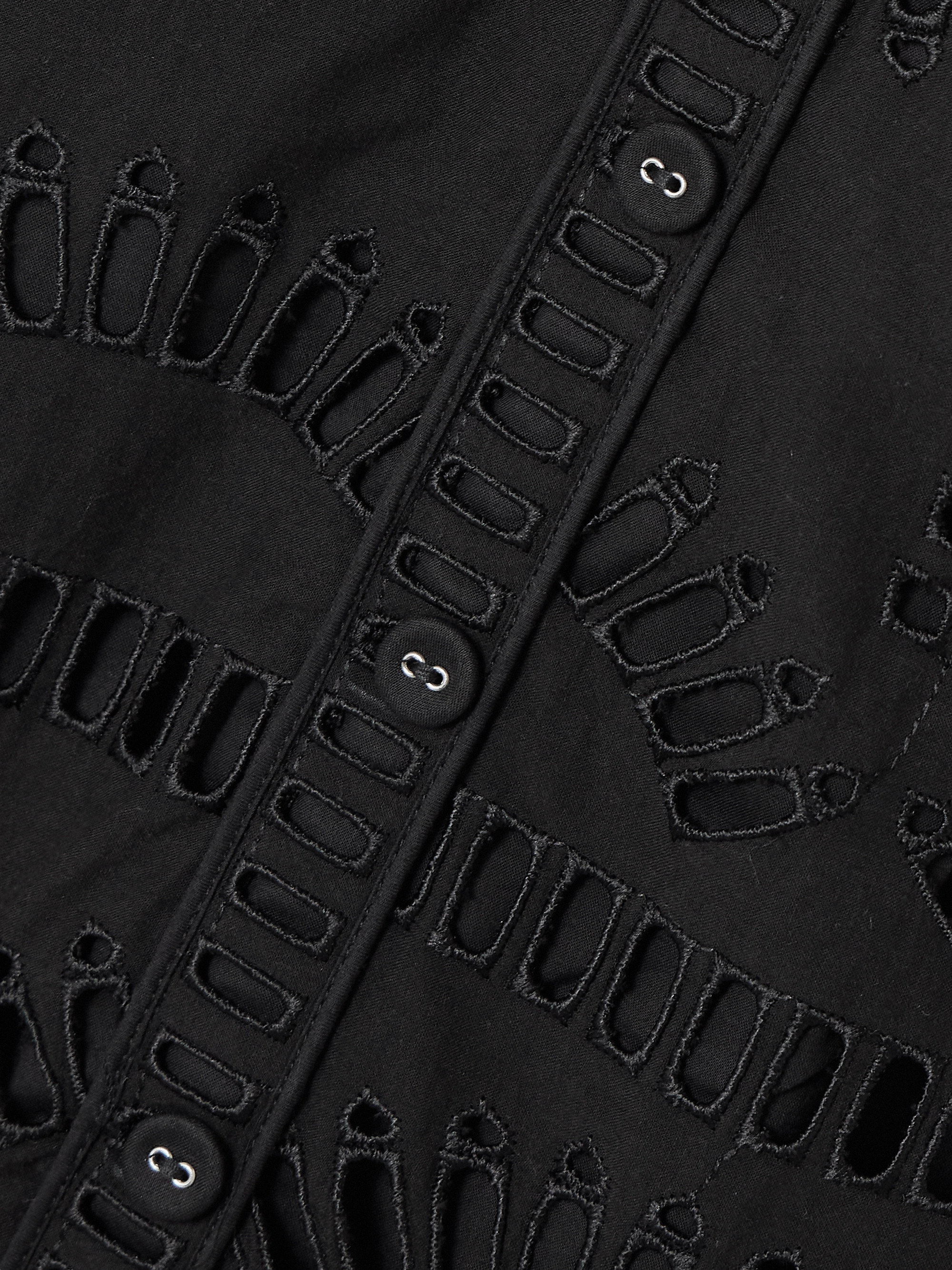 Charo Ruiz Nissy embroidered cutout cotton-blend midi dress