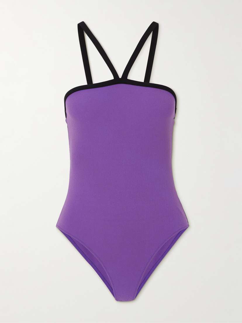 Lisa Marie Fernandez Two-tone Crepe Swimsuit