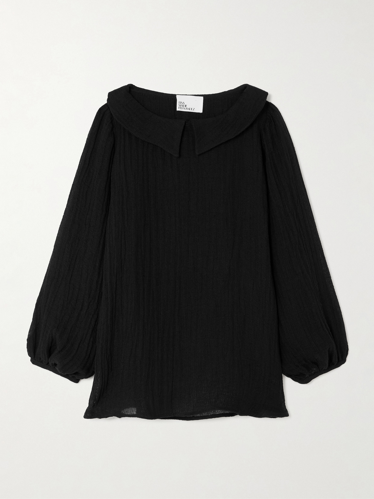 Lisa Marie Fernandez + Net Sustain Mia Linen-blend Gauze Blouse - Black
