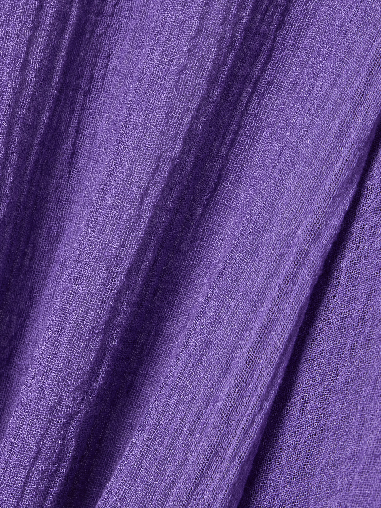 Lisa Marie Fernandez + Net Sustain Linen-blend Gauze Wide-leg Pants In Purple