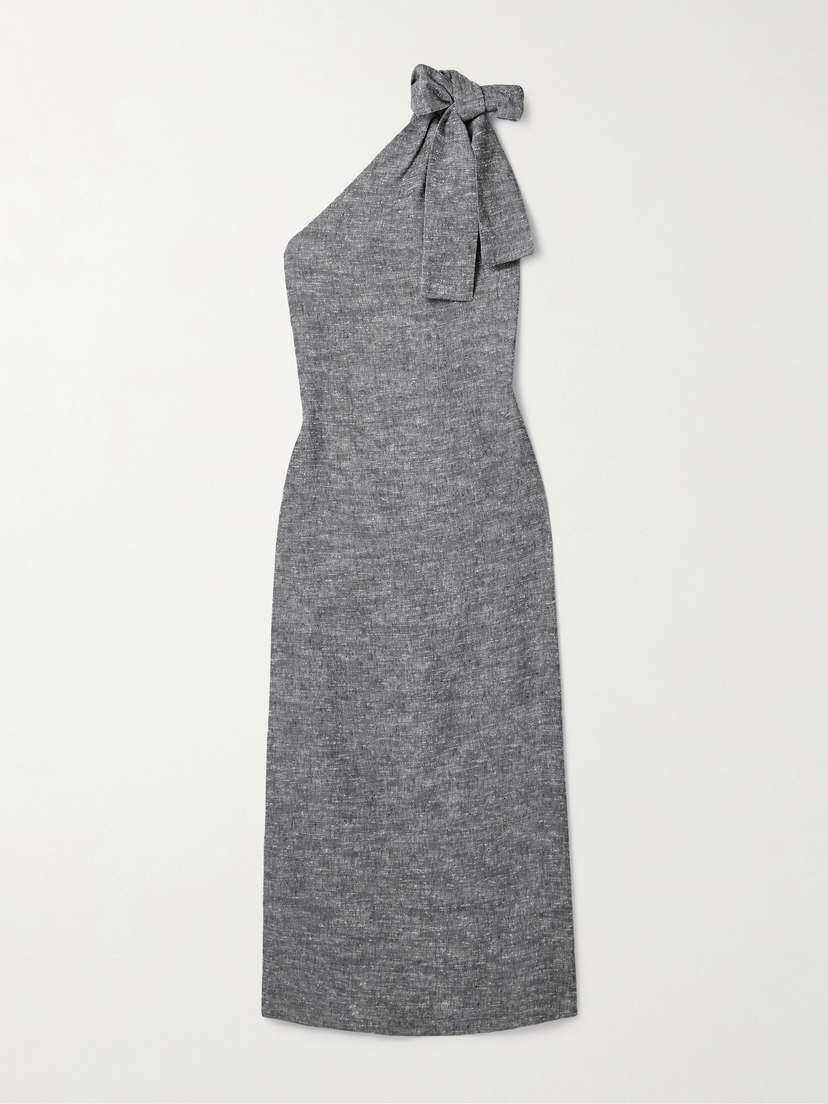 Lisa Marie Fernandez + Net Sustain One-shoulder Woven Maxi Dress