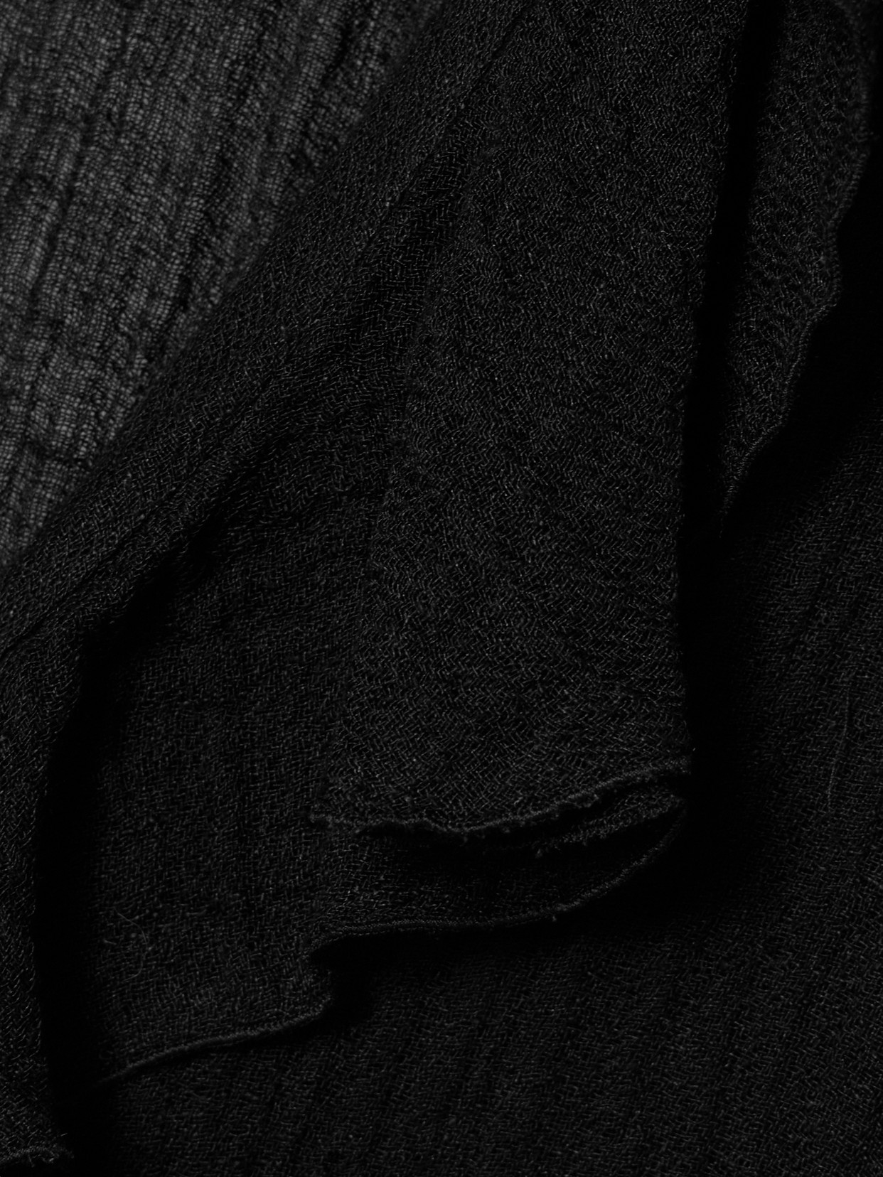 LISA MARIE FERNANDEZ OPEN-BACK RUFFLED LINEN-BLEND GAUZE TUNIC