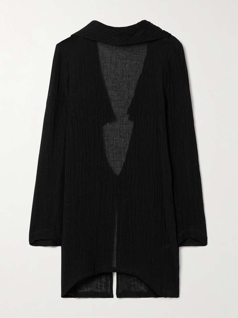 Lisa Marie Fernandez Open-back Ruffled Linen-blend Gauze Tunic