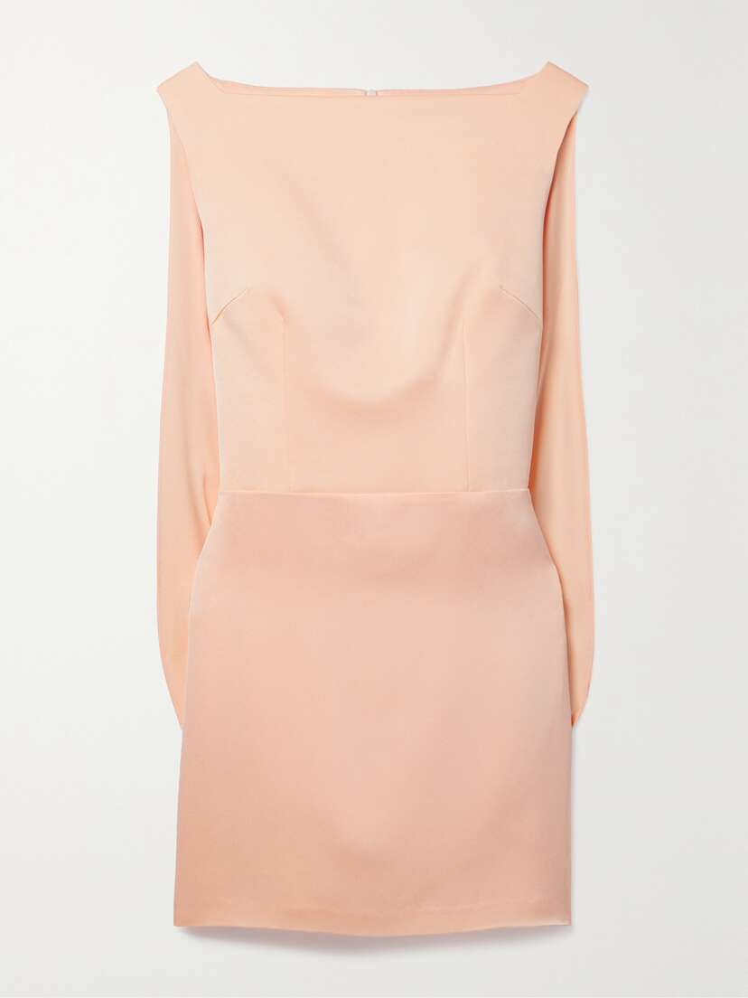 Alex Perry Cape-effect Satin-crepe Mini Dress
