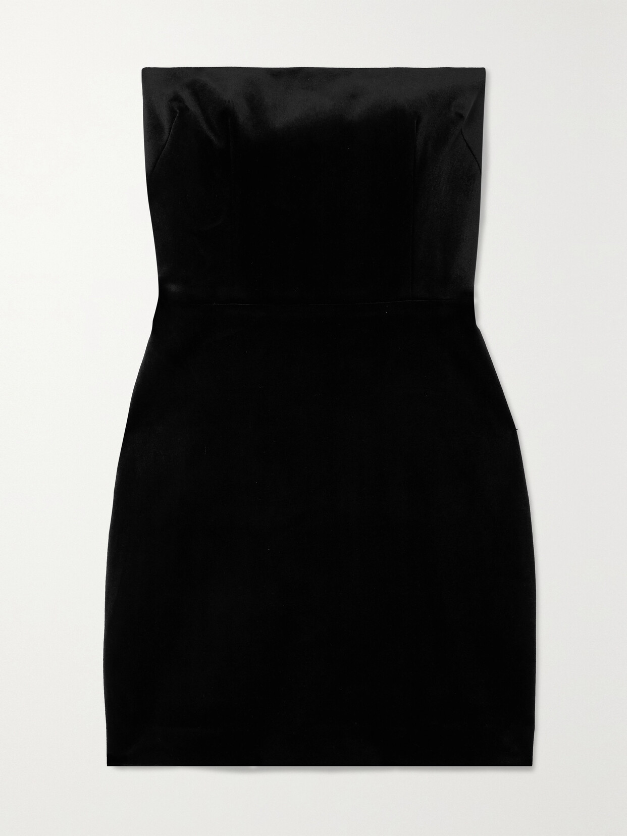 Alex Perry - Strapless Stretch-velvet Mini Dress - Black