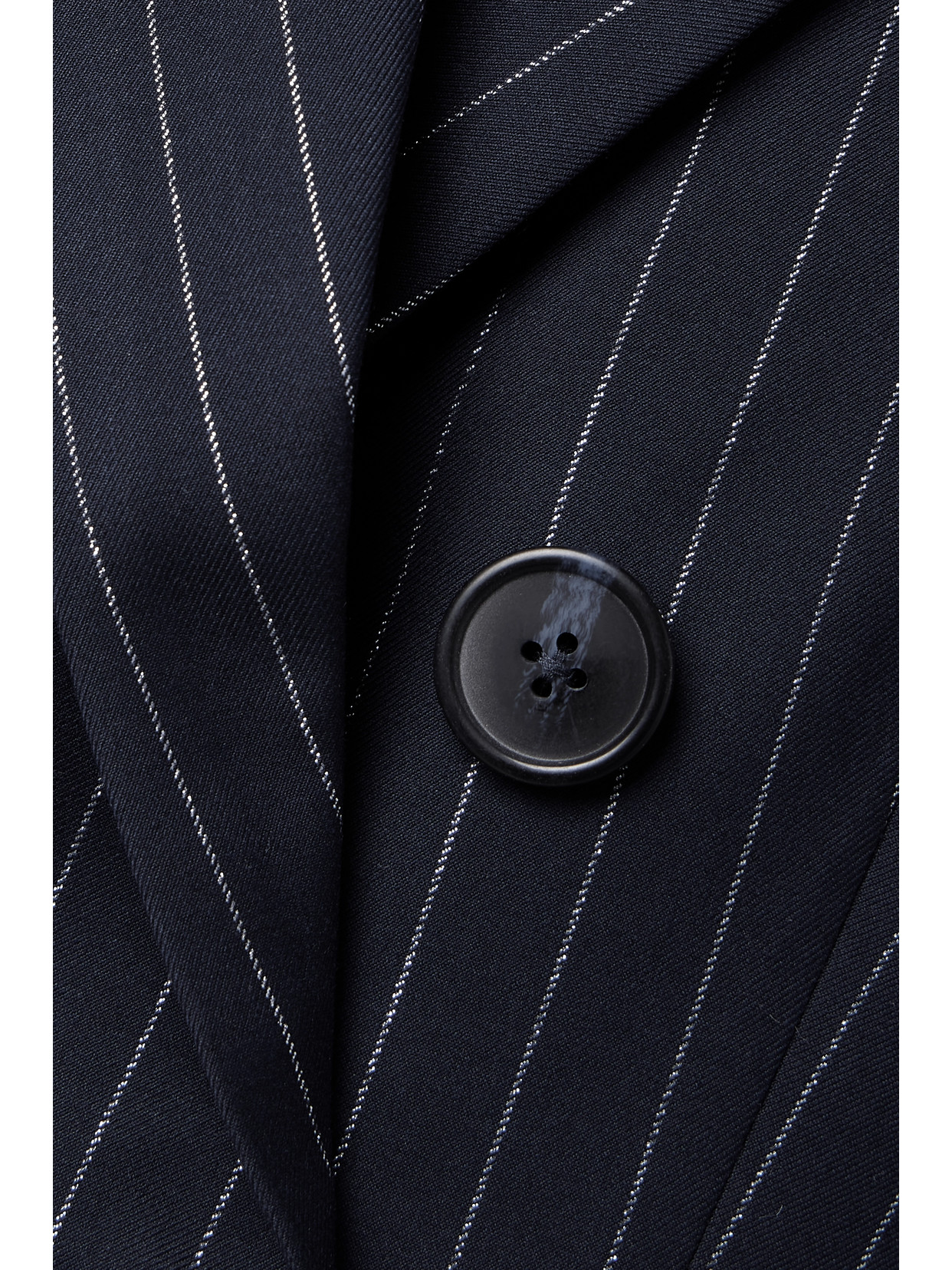Alex Perry Double-breasted Metallic Pinstriped Twill Blazer In Blue
