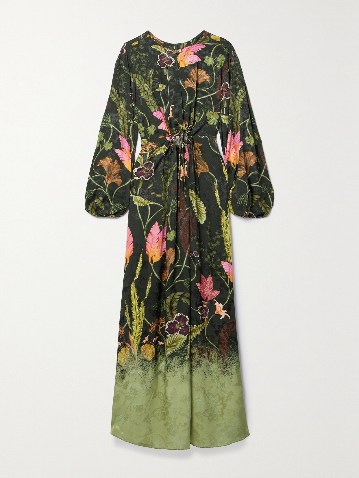 Agua by Agua Bendita - + Net Sustain Antonieta Habitat Floral-print Jacquard Maxi Dress - Green