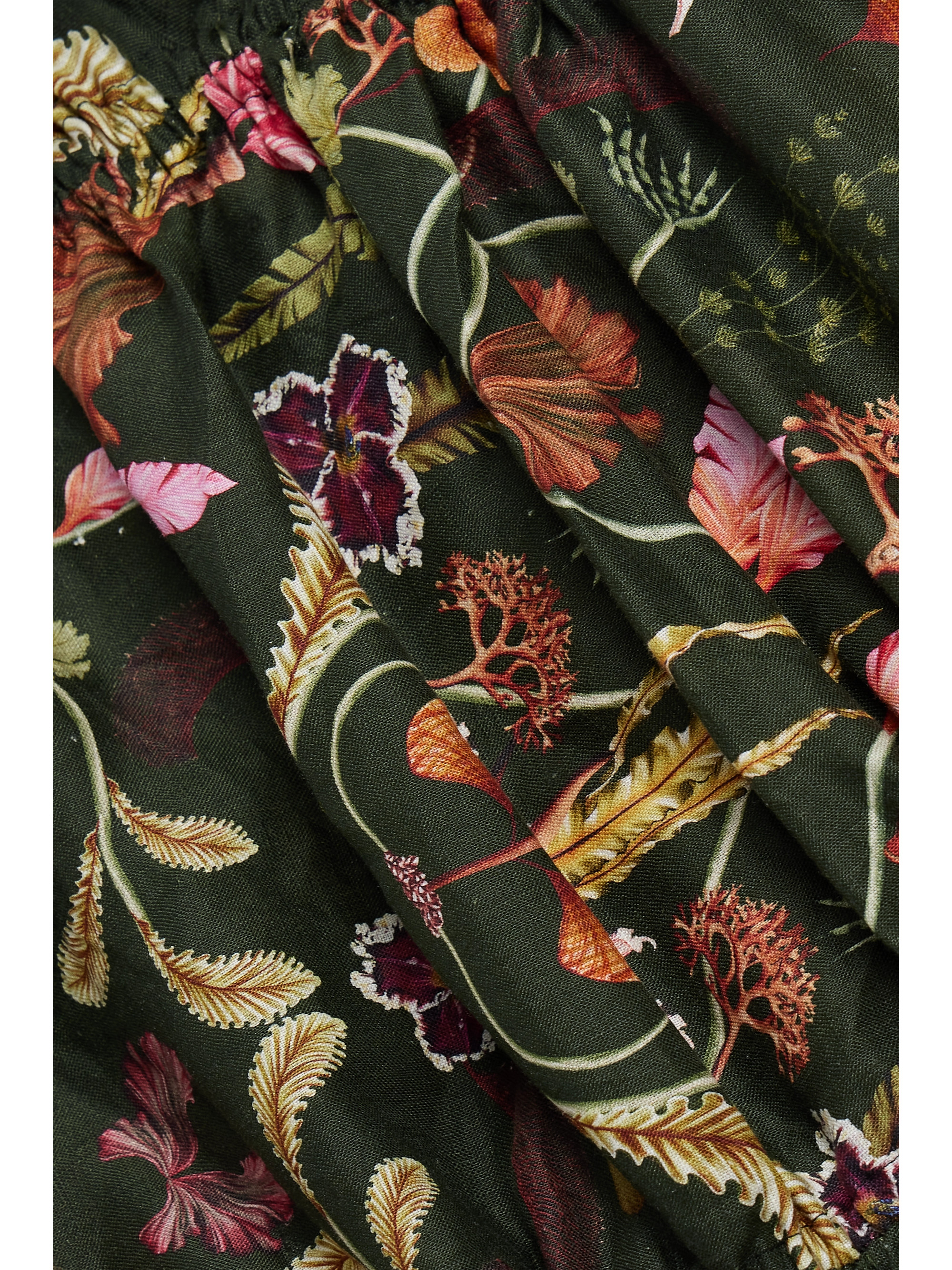 Agua by Agua Bendita + NET SUSTAIN Guaba Habitat ruched printed linen mini dress thumbnail