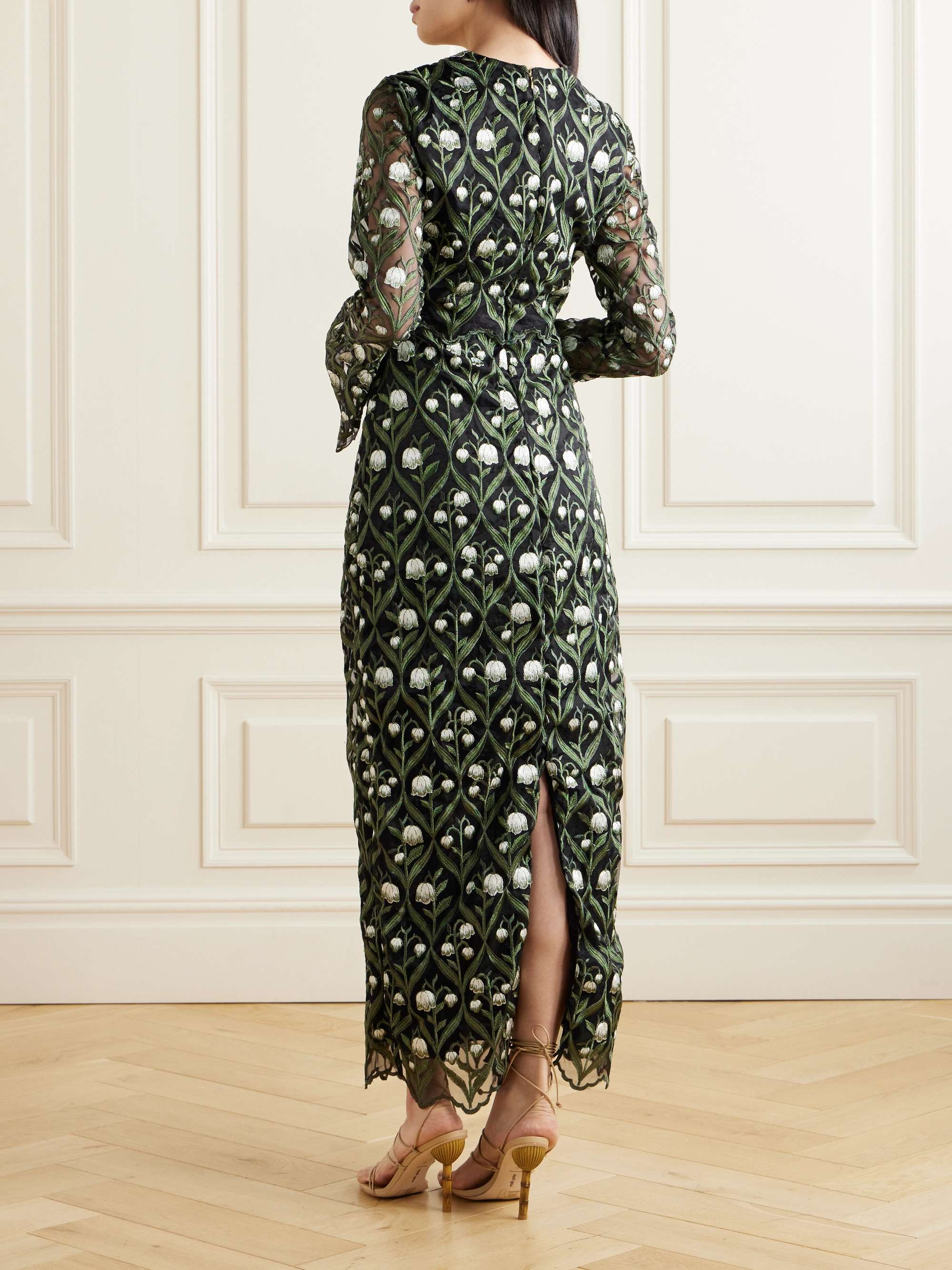 AGUA BY AGUA BENDITA + NET SUSTAIN Ellisella Perla embroidered tulle