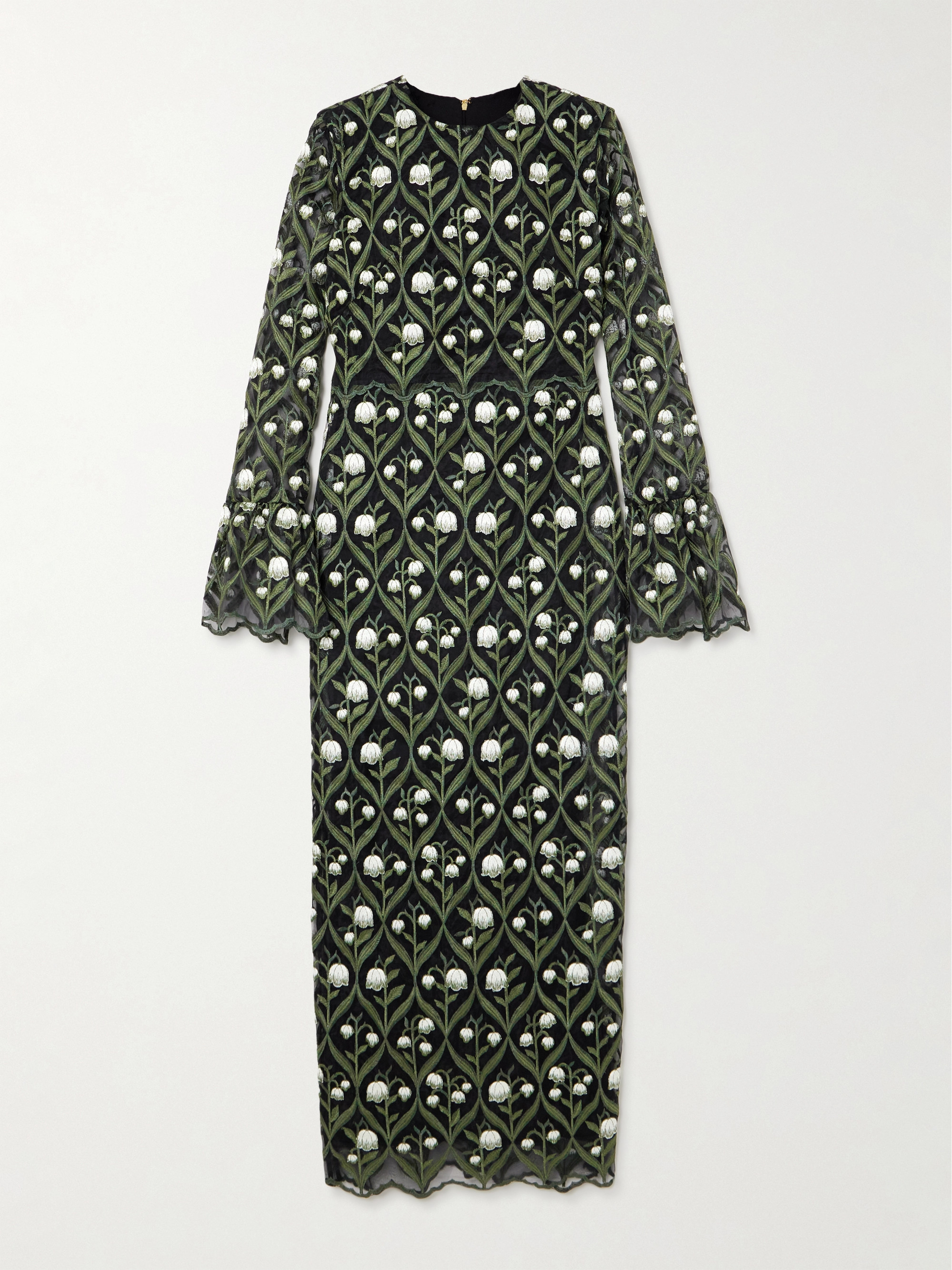 Agua by Agua Bendita + NET SUSTAIN Ellisella Perla embroidered tulle maxi dress thumbnail