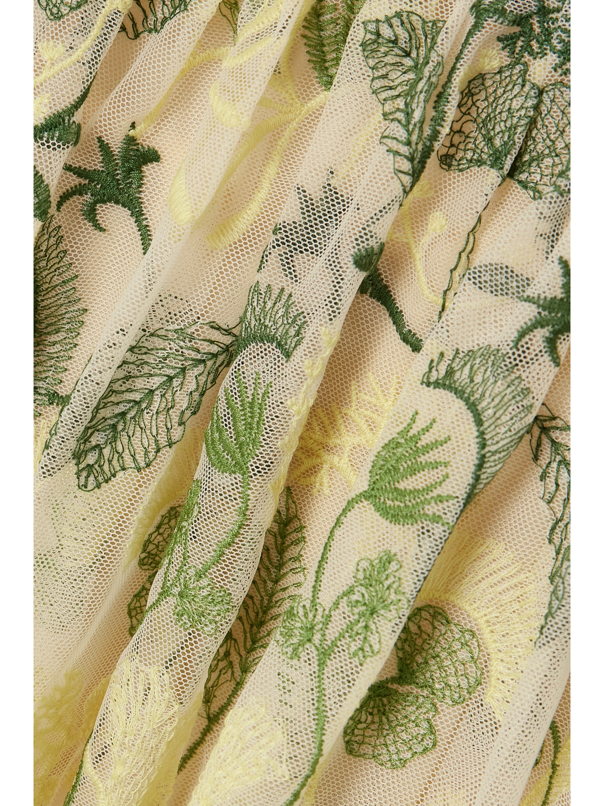 Agua by Agua Bendita + NET SUSTAIN Acanella embroidered tulle halterneck maxi dress thumbnail