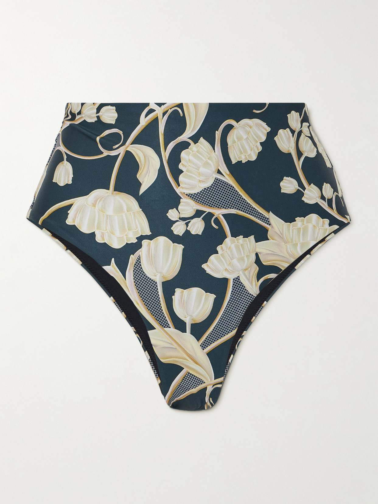 Agua by Agua Bendita - + Net Sustain Jengibre Tesoro Embellished Printed  Recycled Bikini Briefs - Blue