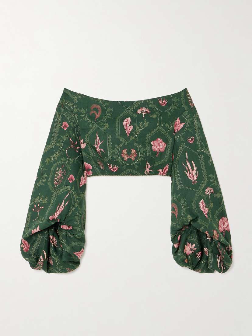 Agua by Agua Bendita + Net Sustain Duria Floral-print Linen Top