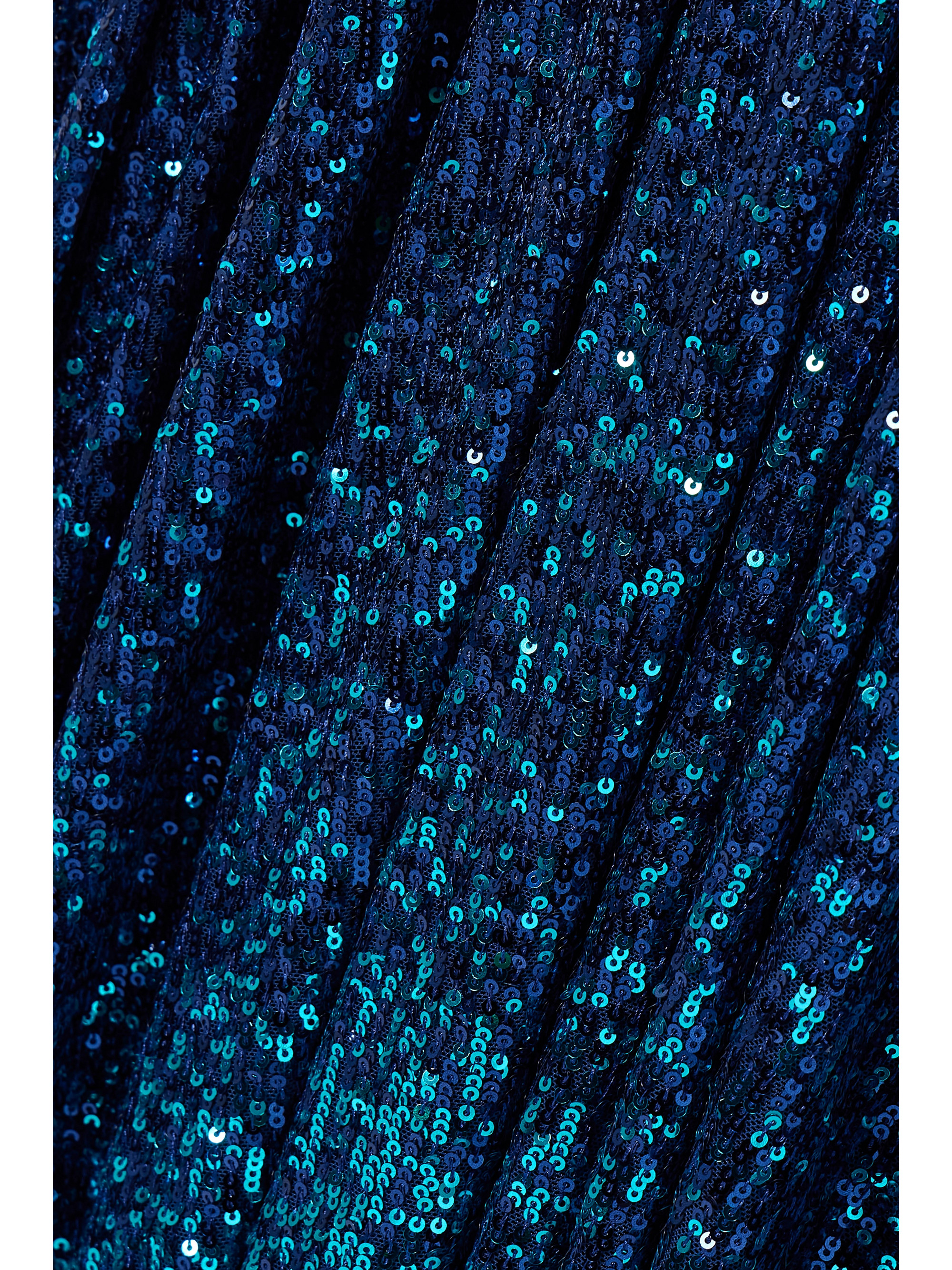 PatBO Cutout ombré sequined mesh gown