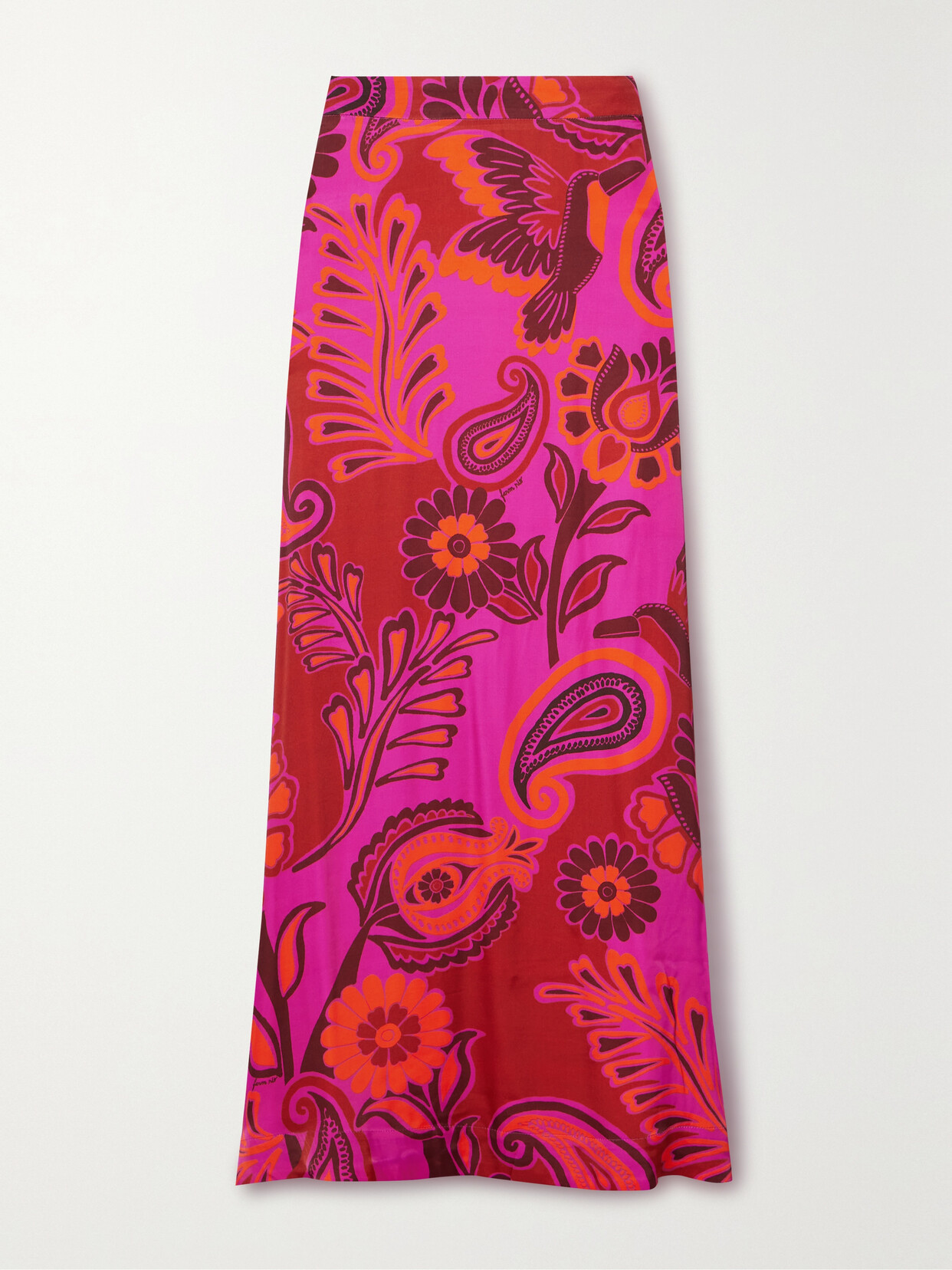 Farm Rio - Printed Satin-twill Maxi Skirt - Multi