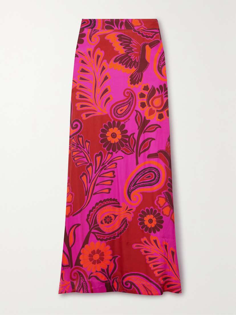Farm Rio + Net Sustain Printed Lenzing™ Ecovero™ Viscose Maxi Skirt