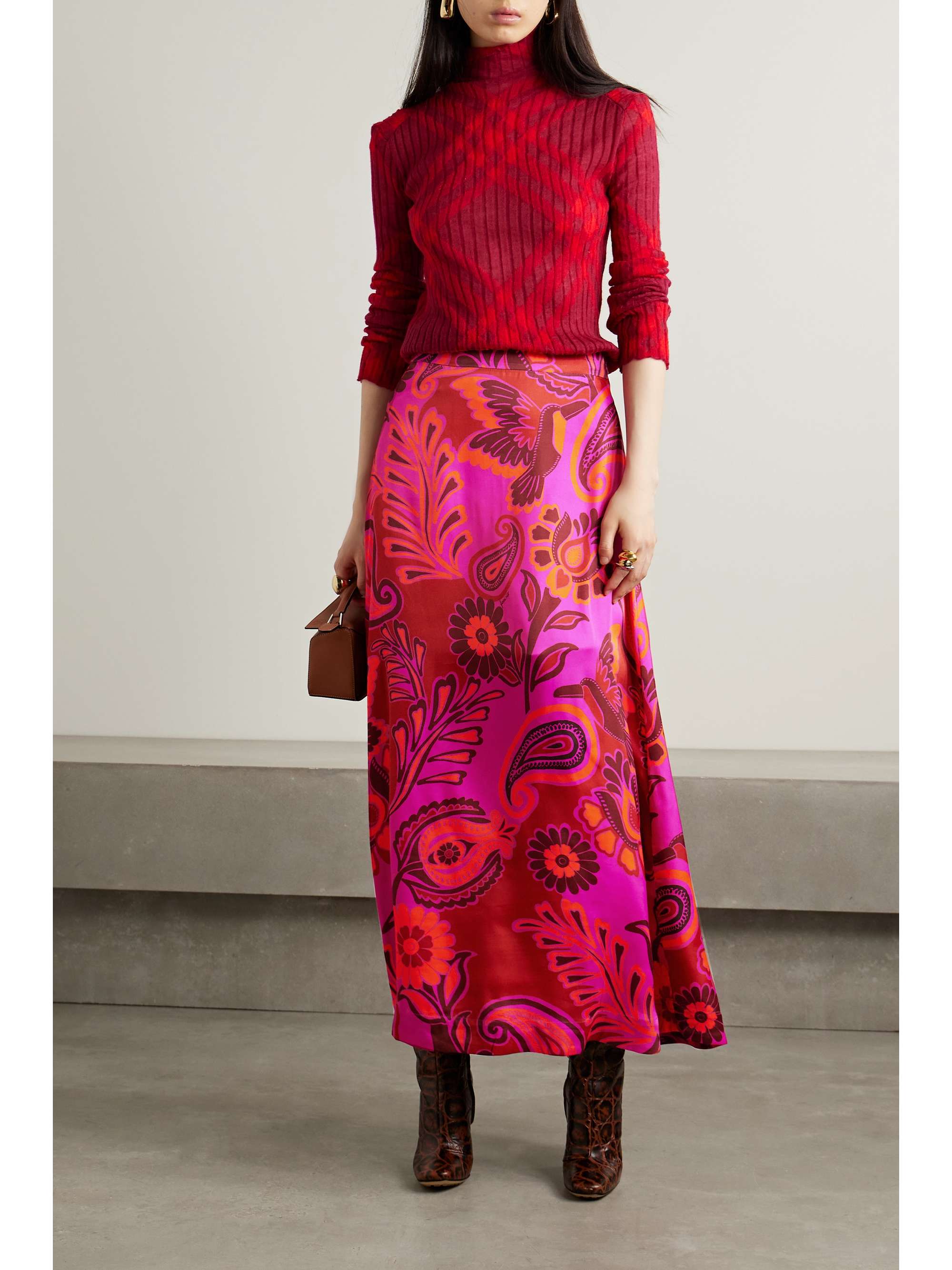 Maxi skirt viscose top