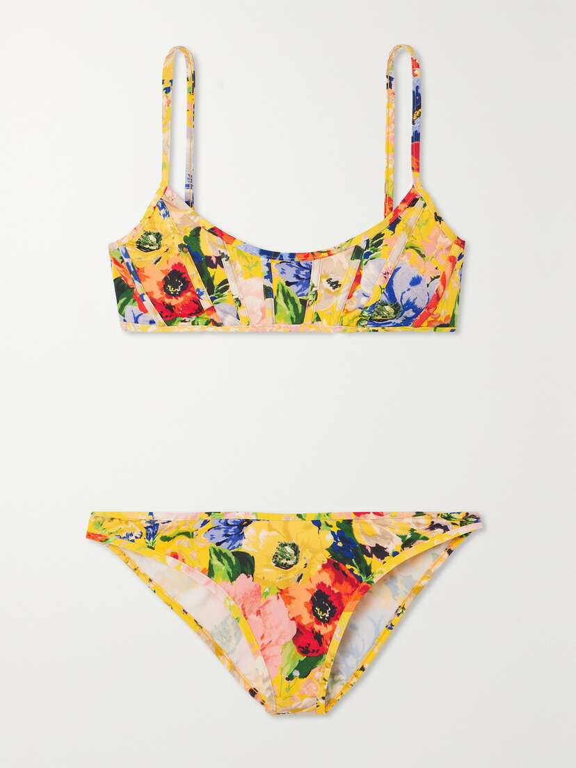 Zimmermann Alight Floral-print Bikini
