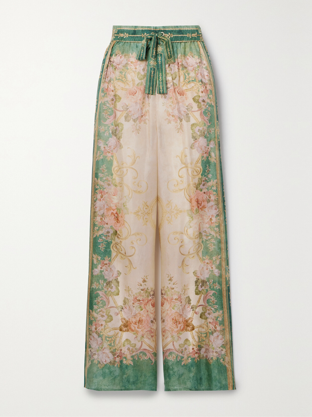 Zimmermann August Floral Relaxed Pants In Multi