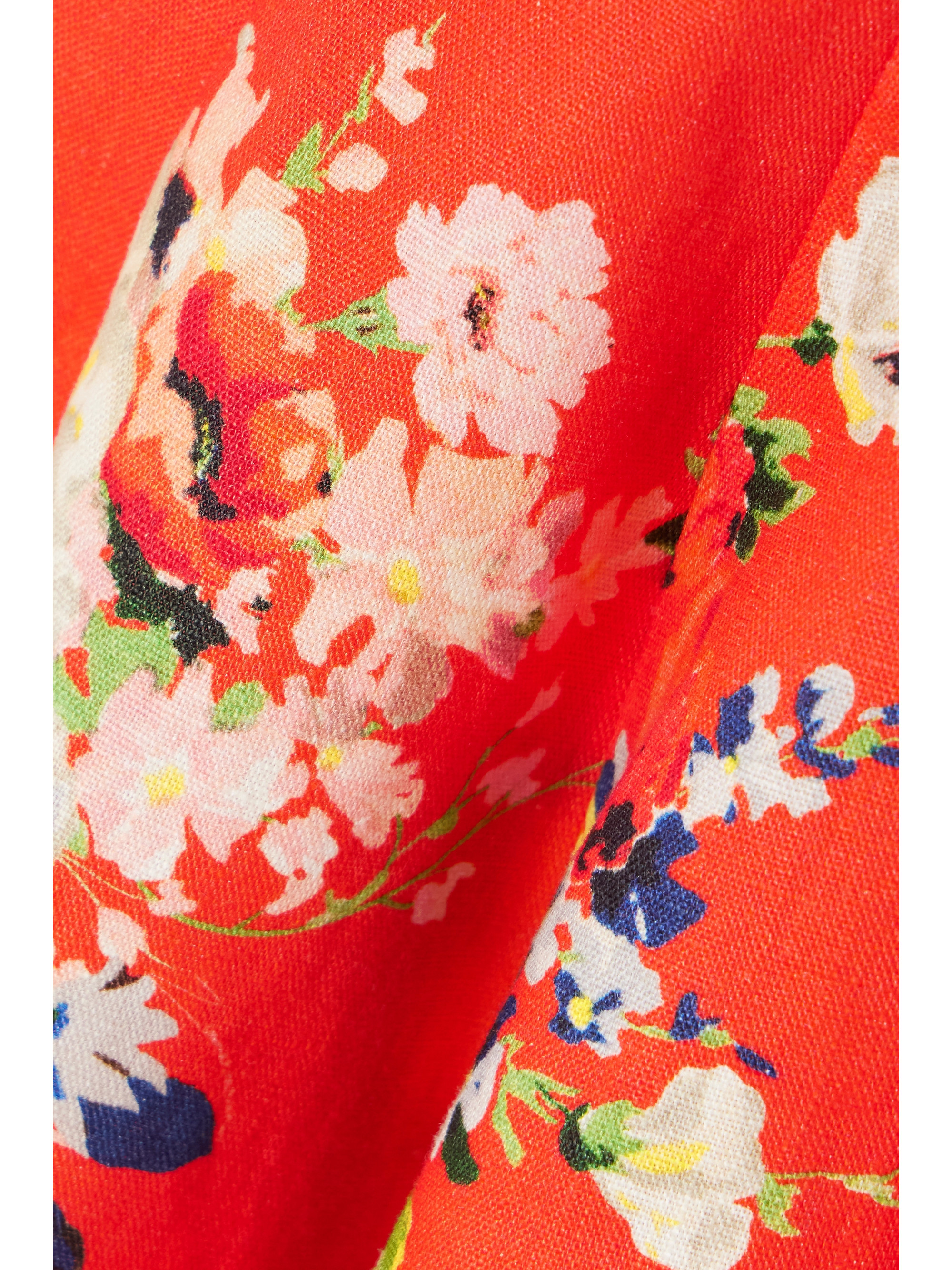 Zimmermann Alight shirred floral-print linen mini dress thumbnail