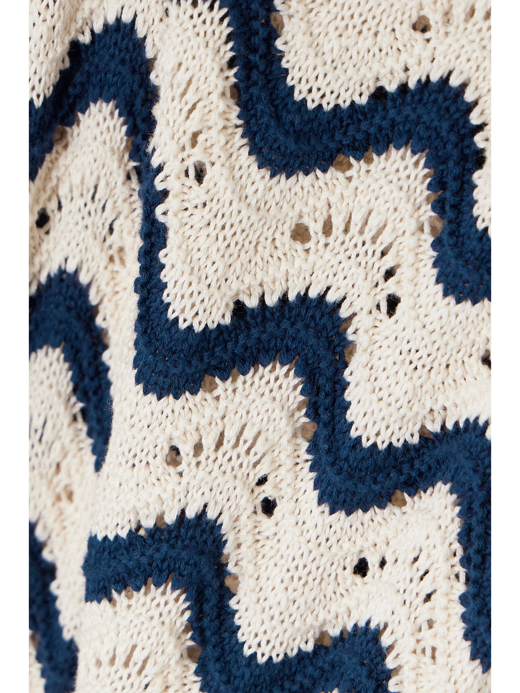 Zimmermann Junie striped pointelle-knit linen maxi dress