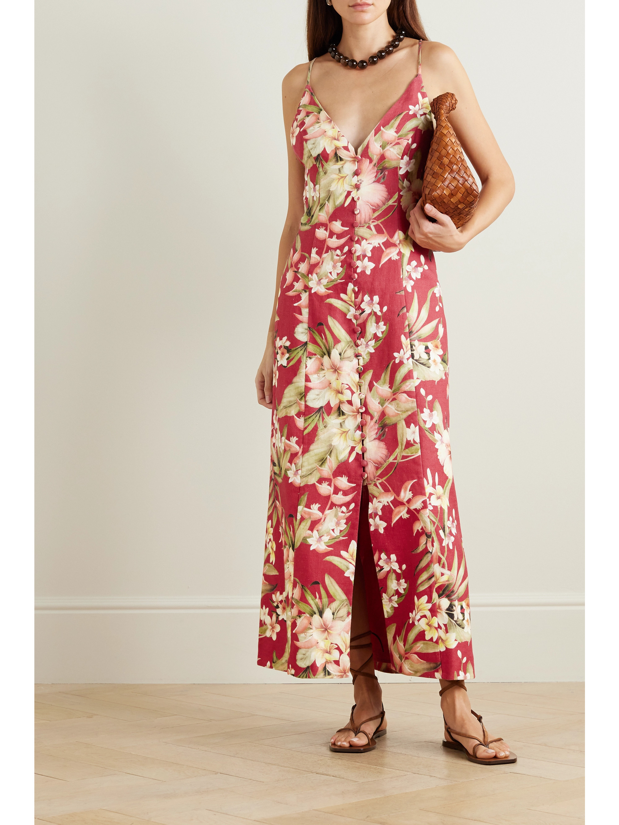 Zimmermann + NET SUSTAIN Lexi floral-print linen midi dress