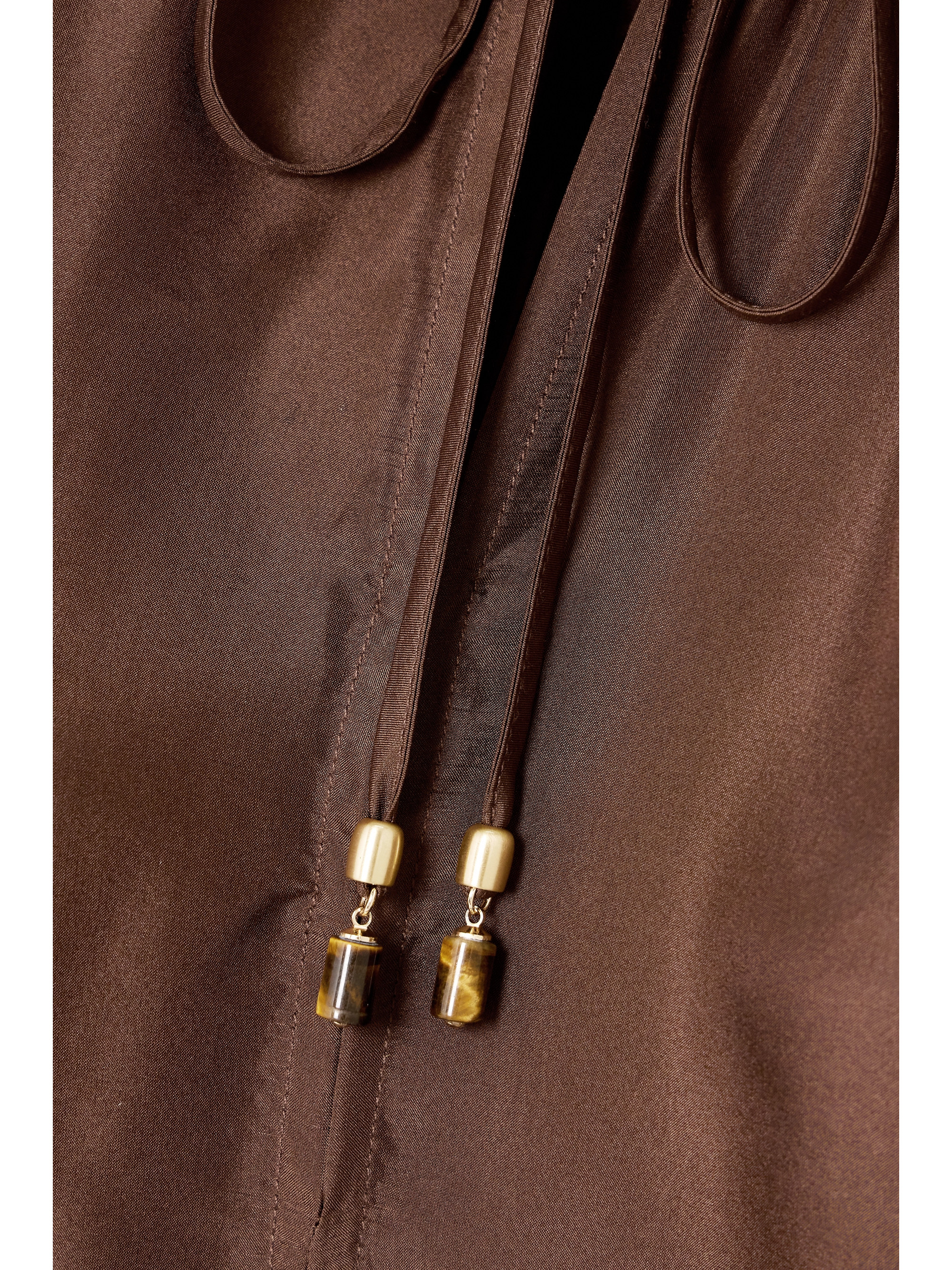 Zimmermann + NET SUSTAIN August belted organic silk midi dress thumbnail