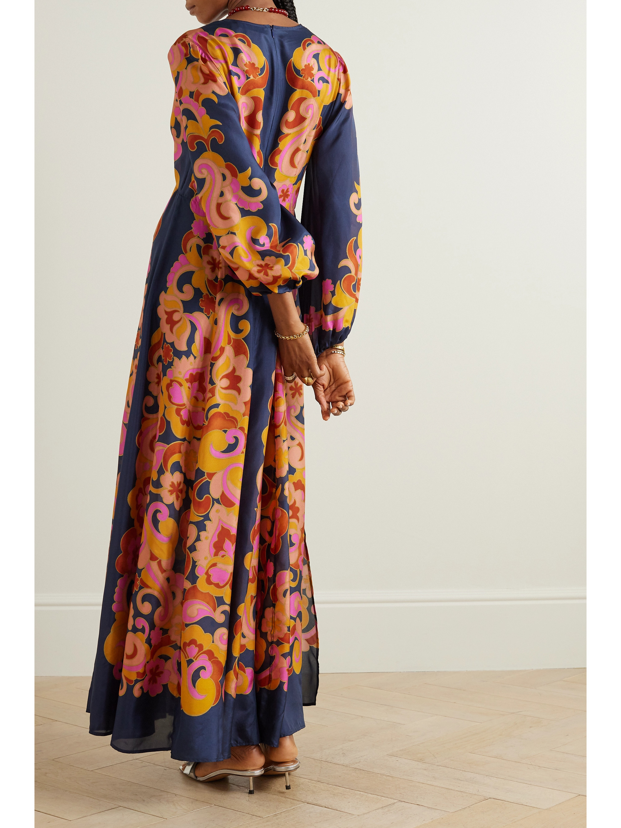 Zimmermann + NET SUSTAIN Acadian printed organic silk maxi dress thumbnail