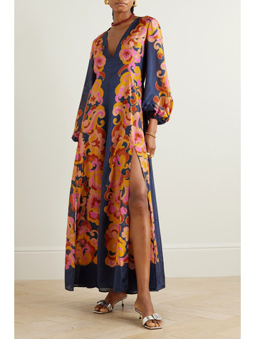 Zimmermann + NET SUSTAIN Acadian printed organic silk maxi dress