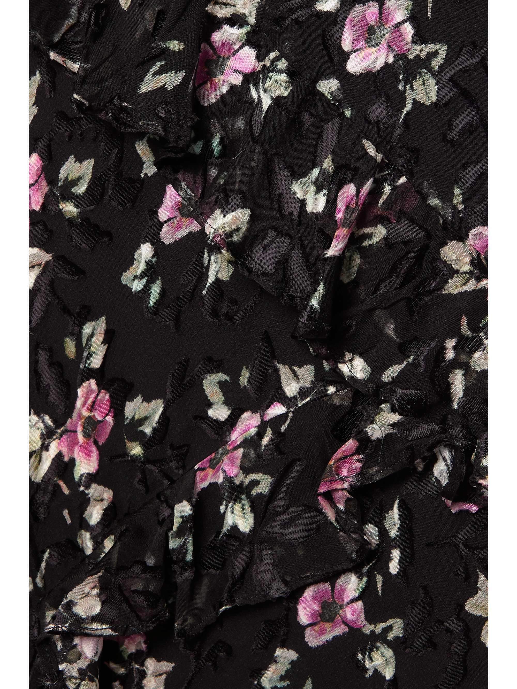 LoveShackFancy Thisbe ruffled printed devoré-chiffon maxi dress thumbnail