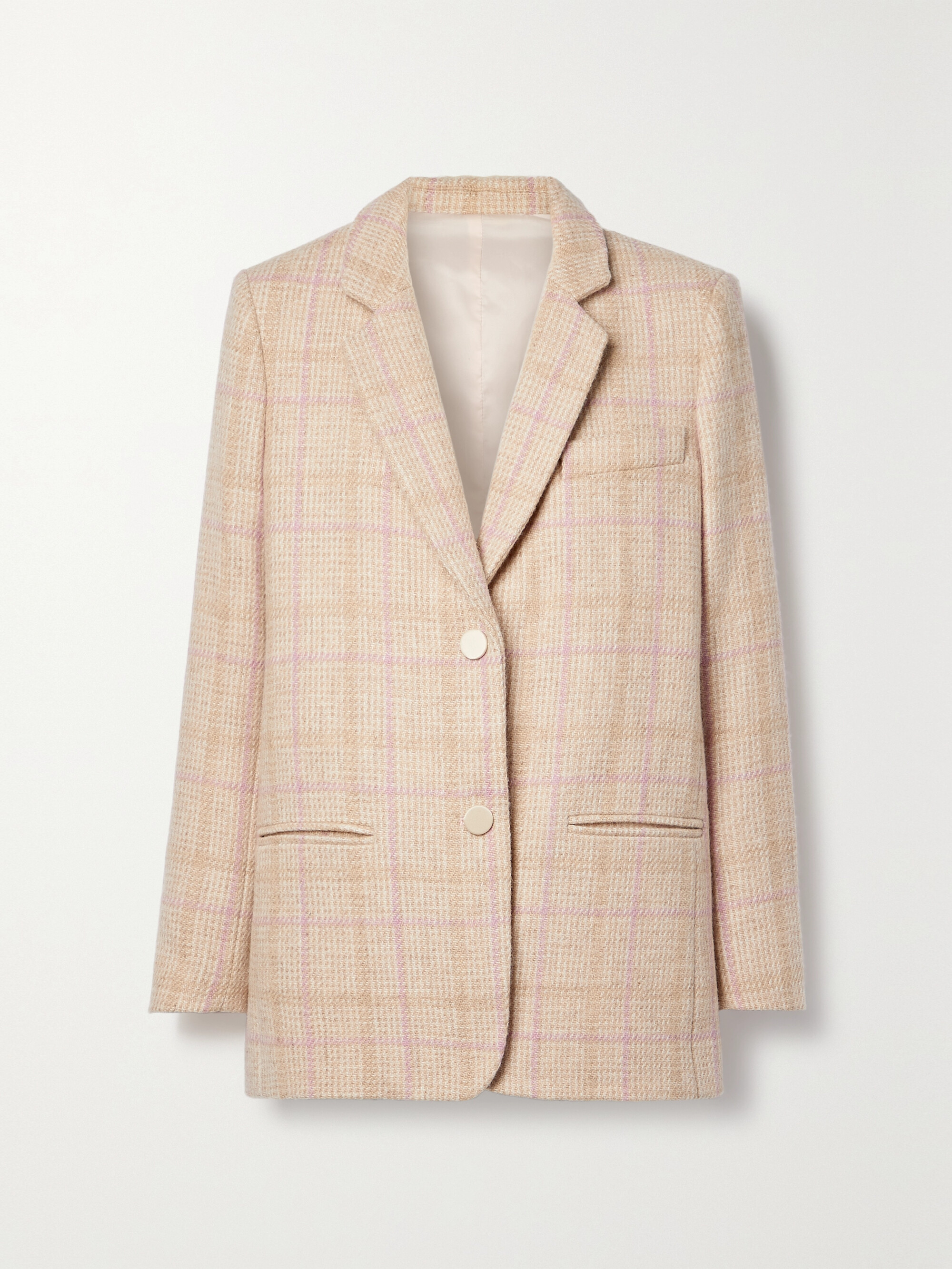 LoveShackFancy Denzel checked houndstooth wool blazer